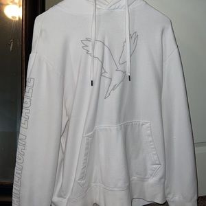 American Eagle White Hoodie Mens size large